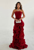 Velora Ruffle Evening Dress