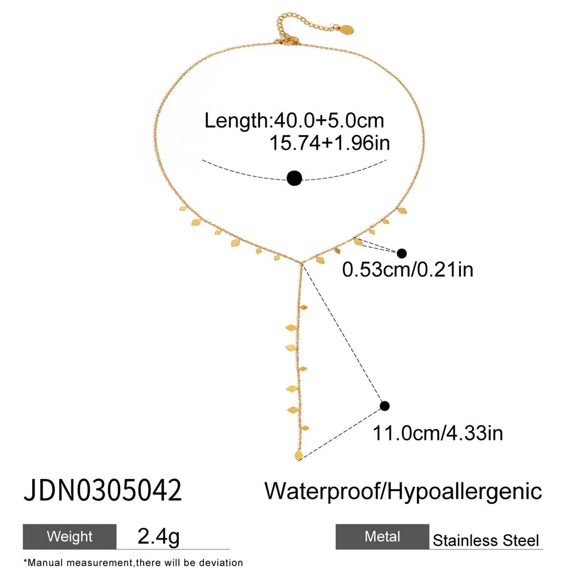 European American Luxury High-End Stainless Steel Necklace for Women Zircon Titanium Steel Collarbone Fashion Pendant Necklaces