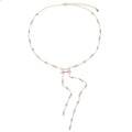 Liora™ Emerald & Blush Lariat Necklace