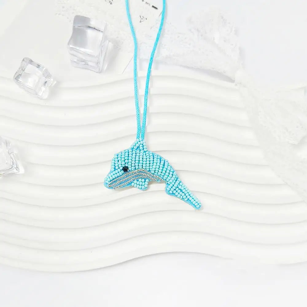 New Coconut Tree Applique Patch Crystal Starfish Sequin Handmade Beaded Clothing Sew On Patches Hanging Rope Keyring Bag Pendant