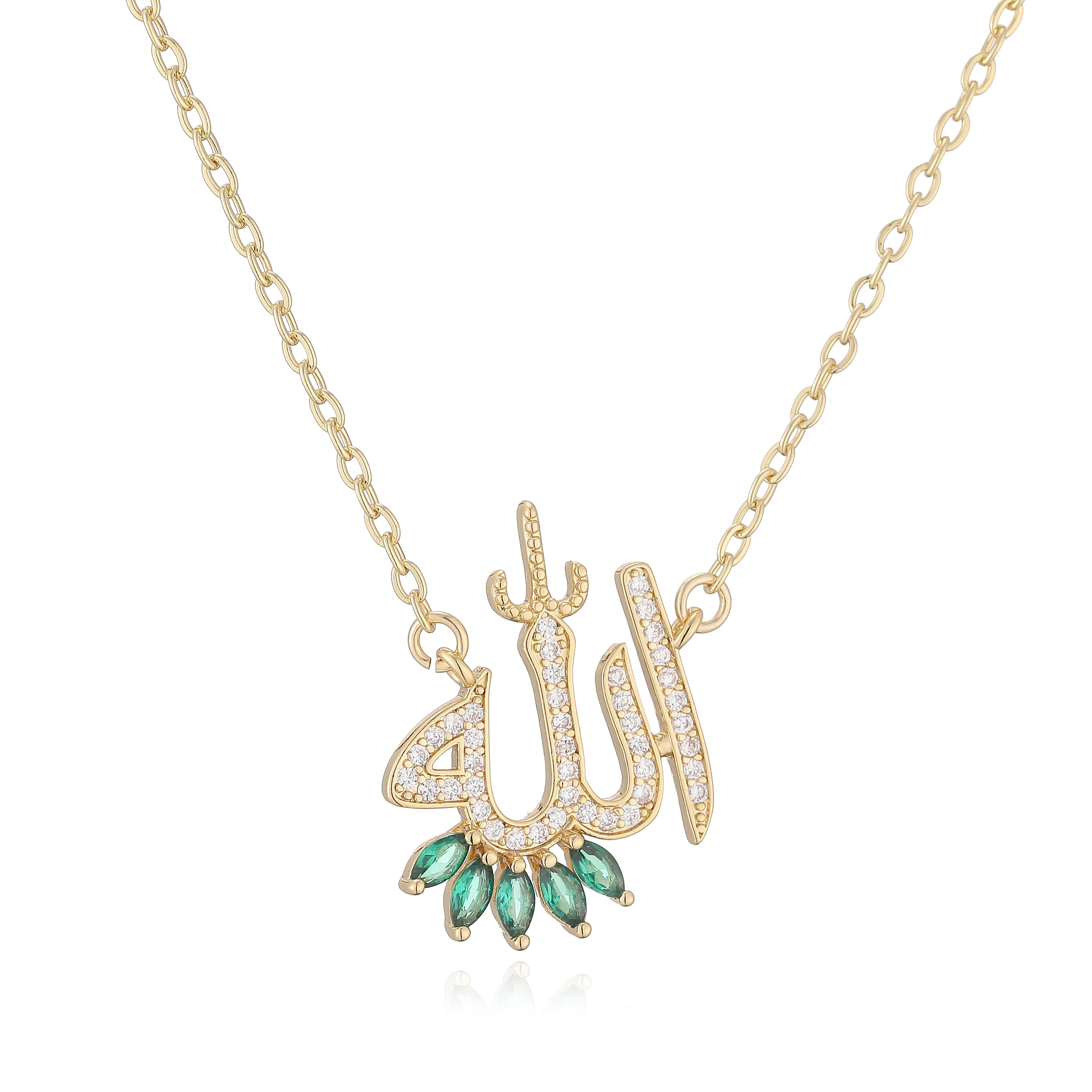 HECHENG,Sweet and Cute Dinosaur-Shaped Zirconia Arabian Letter Charm Pendant Necklace with Collarbone Chain Body Jewelry 1 Piece