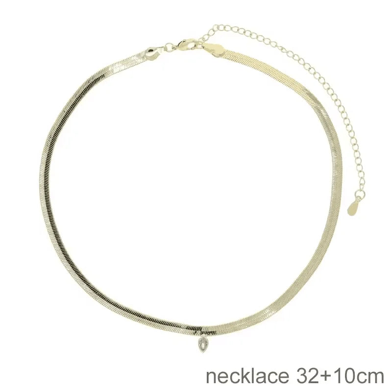 Geometric Bar Tear Drop Cubic Zirconia CZ Link Chain Long Y Lariat Sexy Women Fashion Necklace 2026 New Arrived