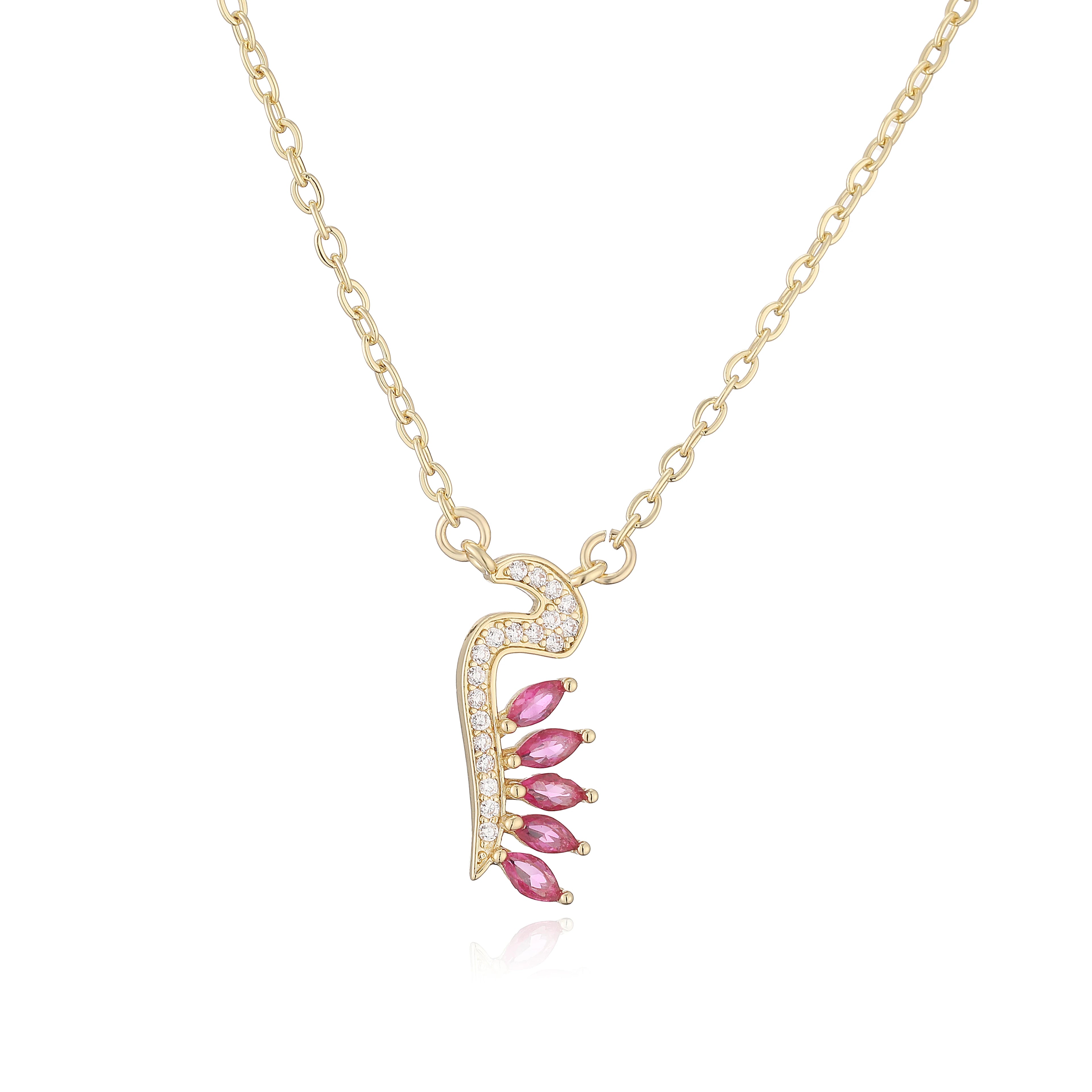 HECHENG,Sweet and Cute Dinosaur-Shaped Zirconia Arabian Letter Charm Pendant Necklace with Collarbone Chain Body Jewelry 1 Piece