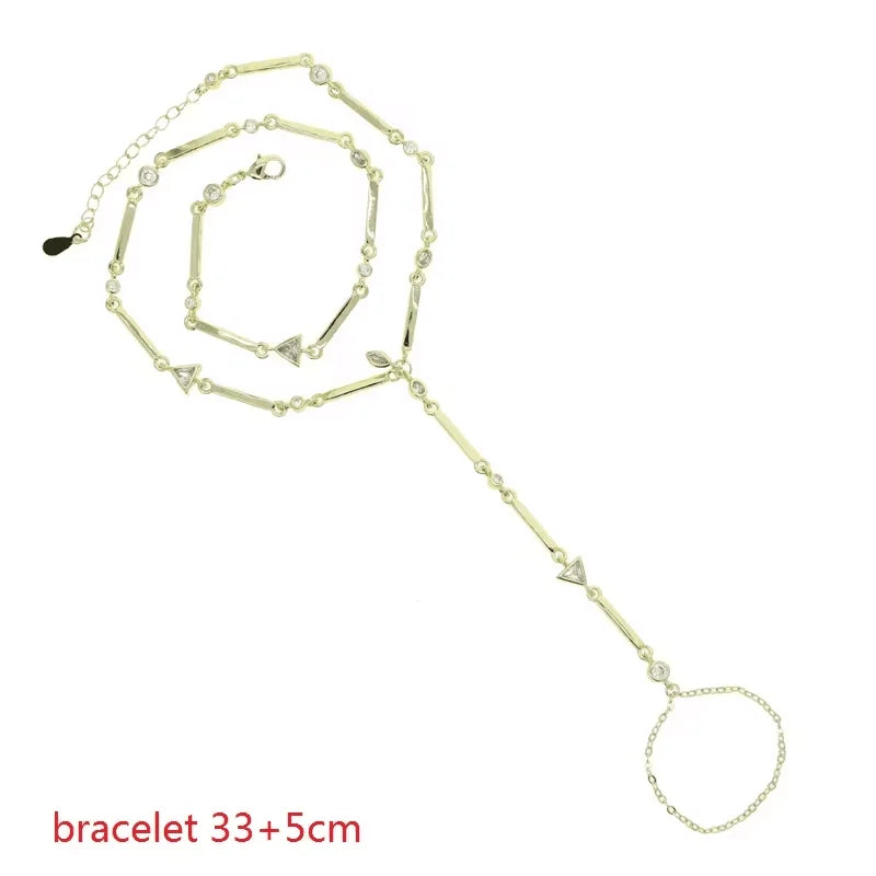 Geometric Bar Tear Drop Cubic Zirconia CZ Link Chain Long Y Lariat Sexy Women Fashion Necklace 2026 New Arrived