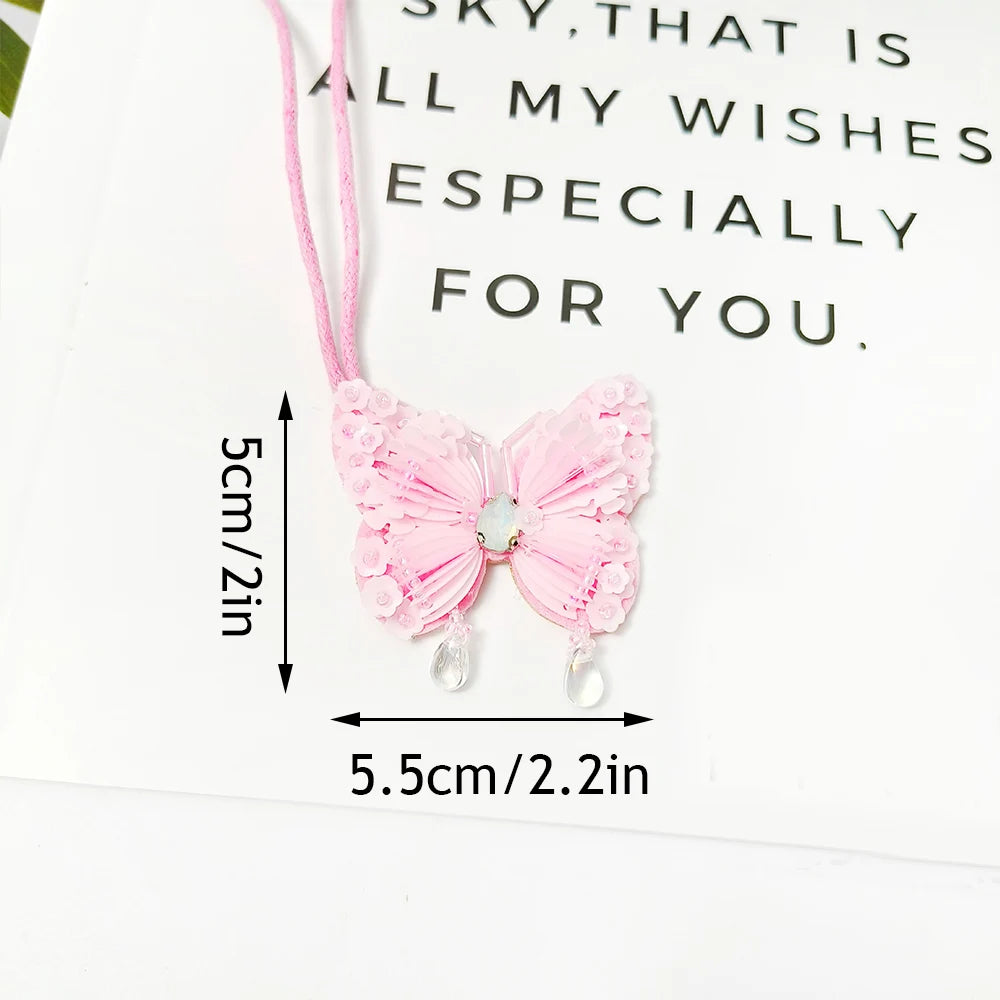 New Coconut Tree Applique Patch Crystal Starfish Sequin Handmade Beaded Clothing Sew On Patches Hanging Rope Keyring Bag Pendant
