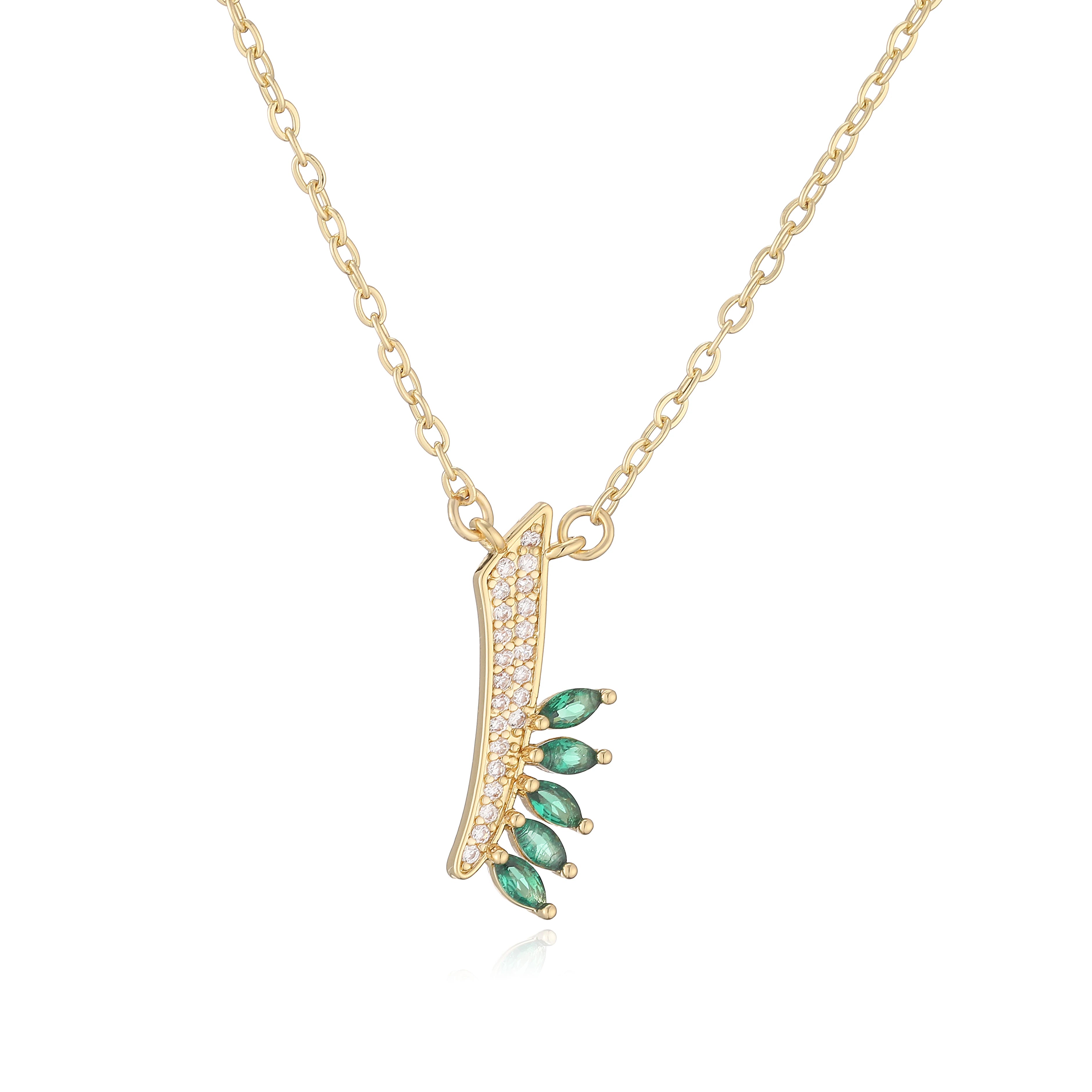 HECHENG,Sweet and Cute Dinosaur-Shaped Zirconia Arabian Letter Charm Pendant Necklace with Collarbone Chain Body Jewelry 1 Piece