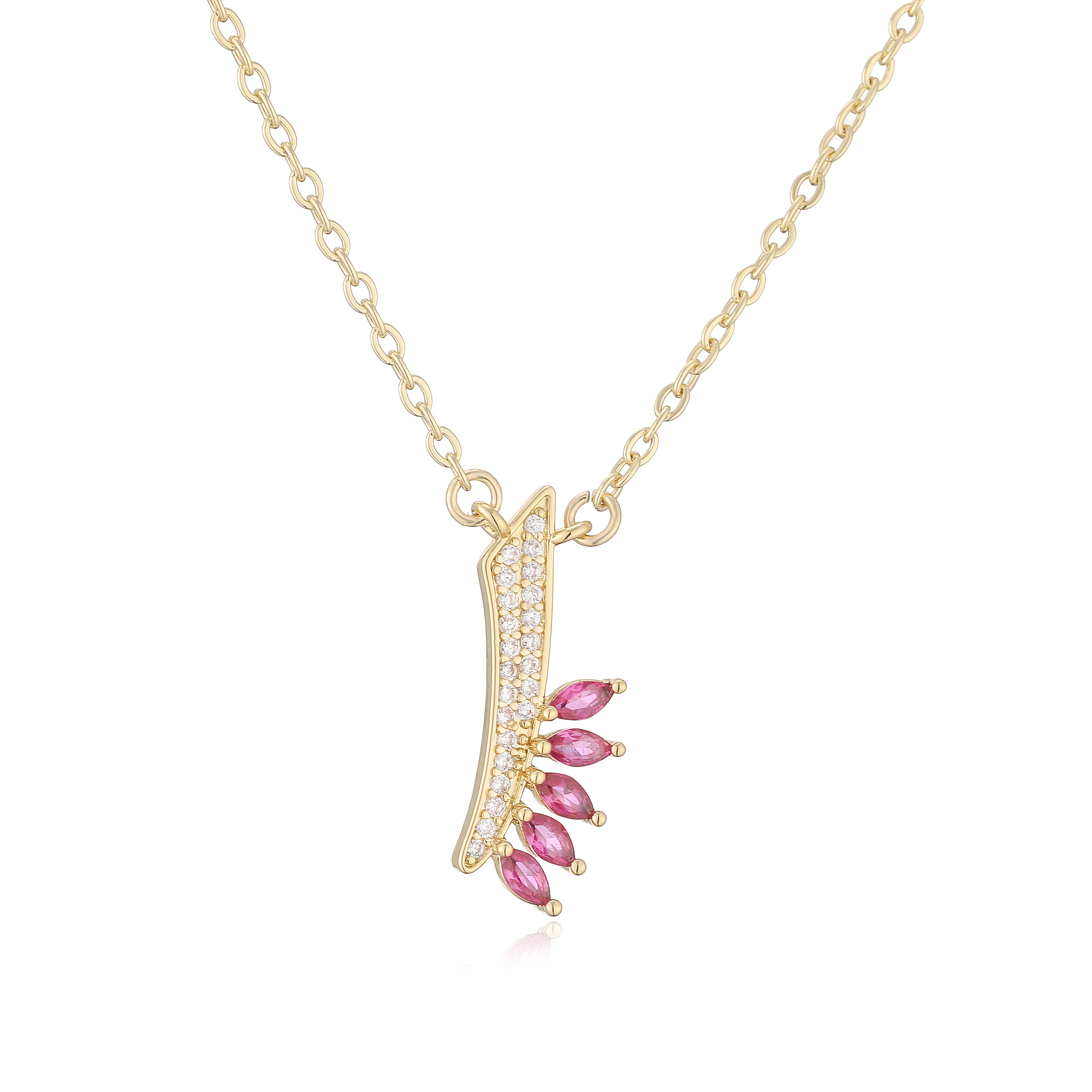 HECHENG,Sweet and Cute Dinosaur-Shaped Zirconia Arabian Letter Charm Pendant Necklace with Collarbone Chain Body Jewelry 1 Piece